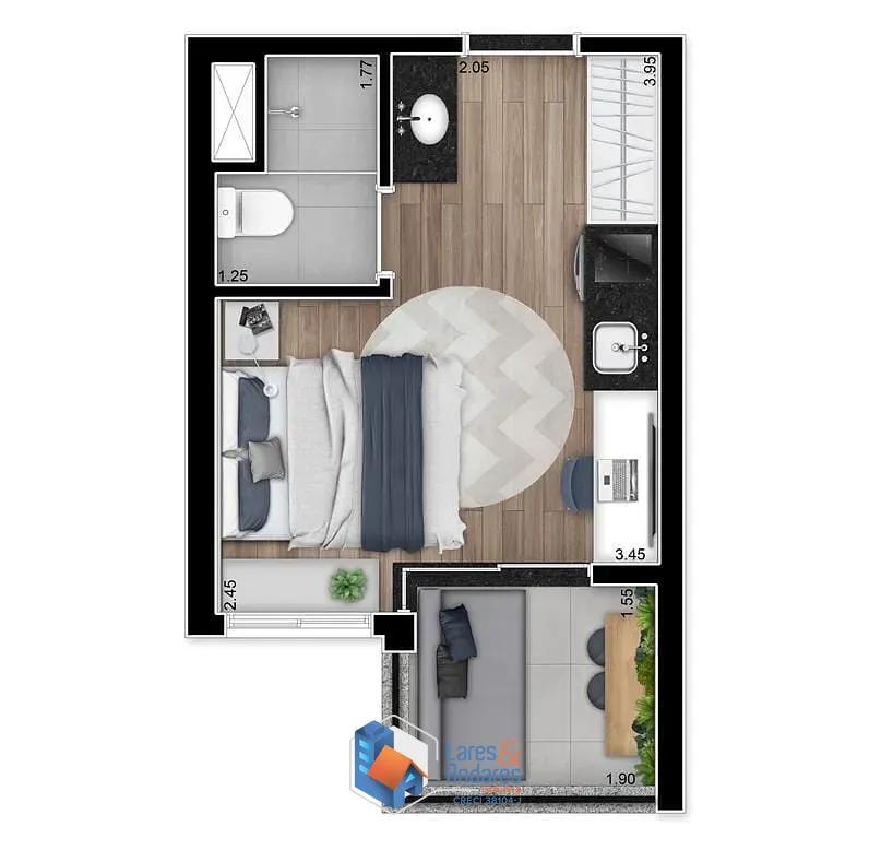 Apartamento, 1 quarto, 52 m² - Foto 10