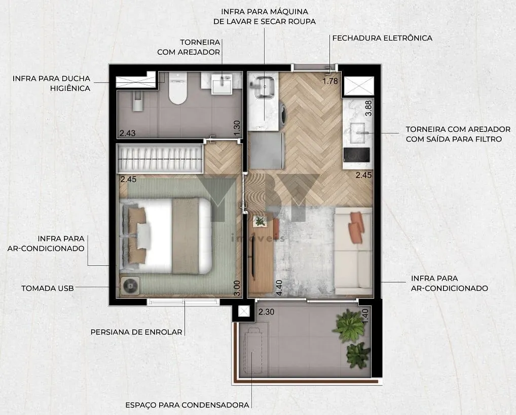 Apartamento, 1 quarto, 28 m² - Foto 26