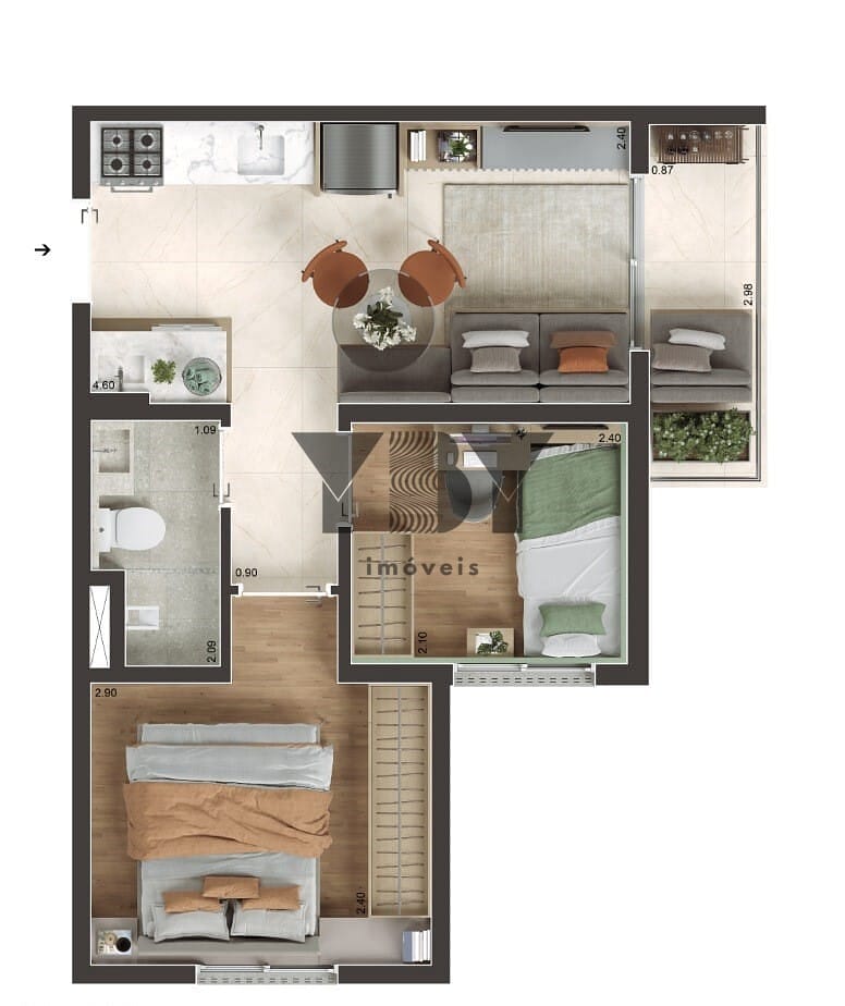 Apartamento, 2 quartos, 31 m² - Foto 26