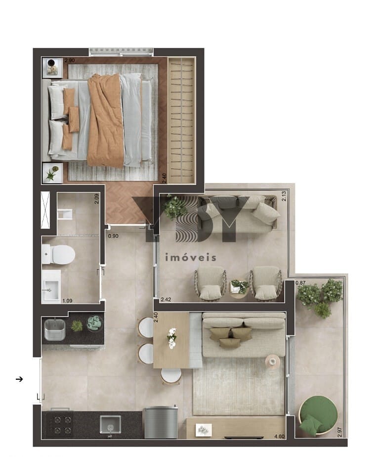 Apartamento, 2 quartos, 31 m² - Foto 28