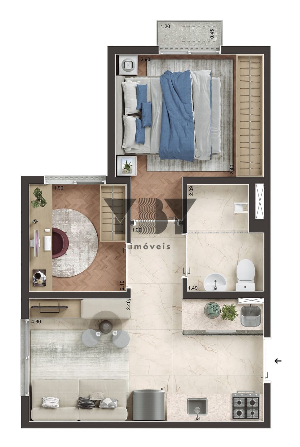 Apartamento, 2 quartos, 32 m² - Foto 25