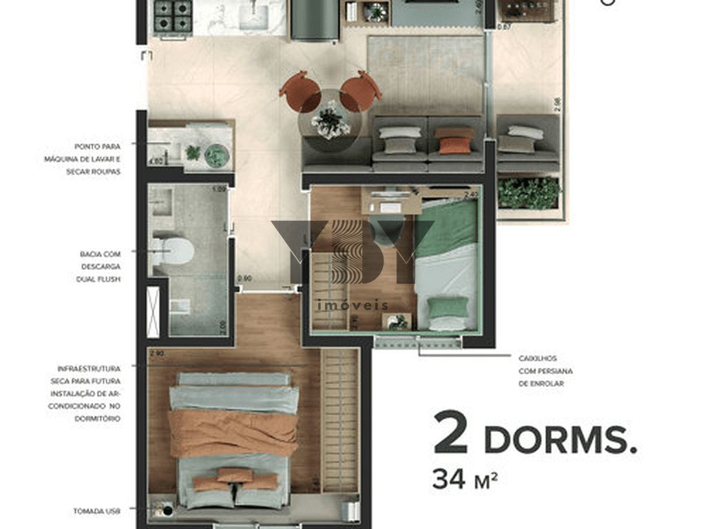 Apartamento, 2 quartos, 32 m² - Foto 26
