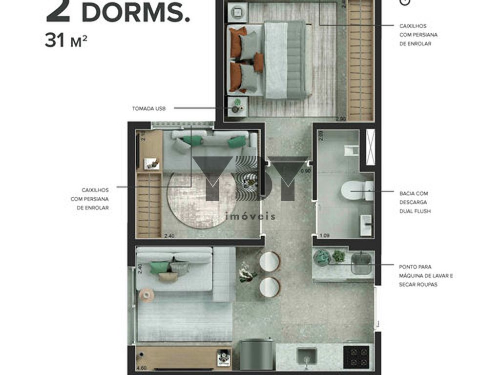 Apartamento, 2 quartos, 32 m² - Foto 27