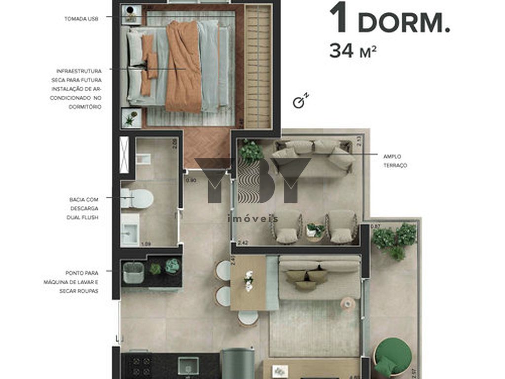 Apartamento, 2 quartos, 32 m² - Foto 28