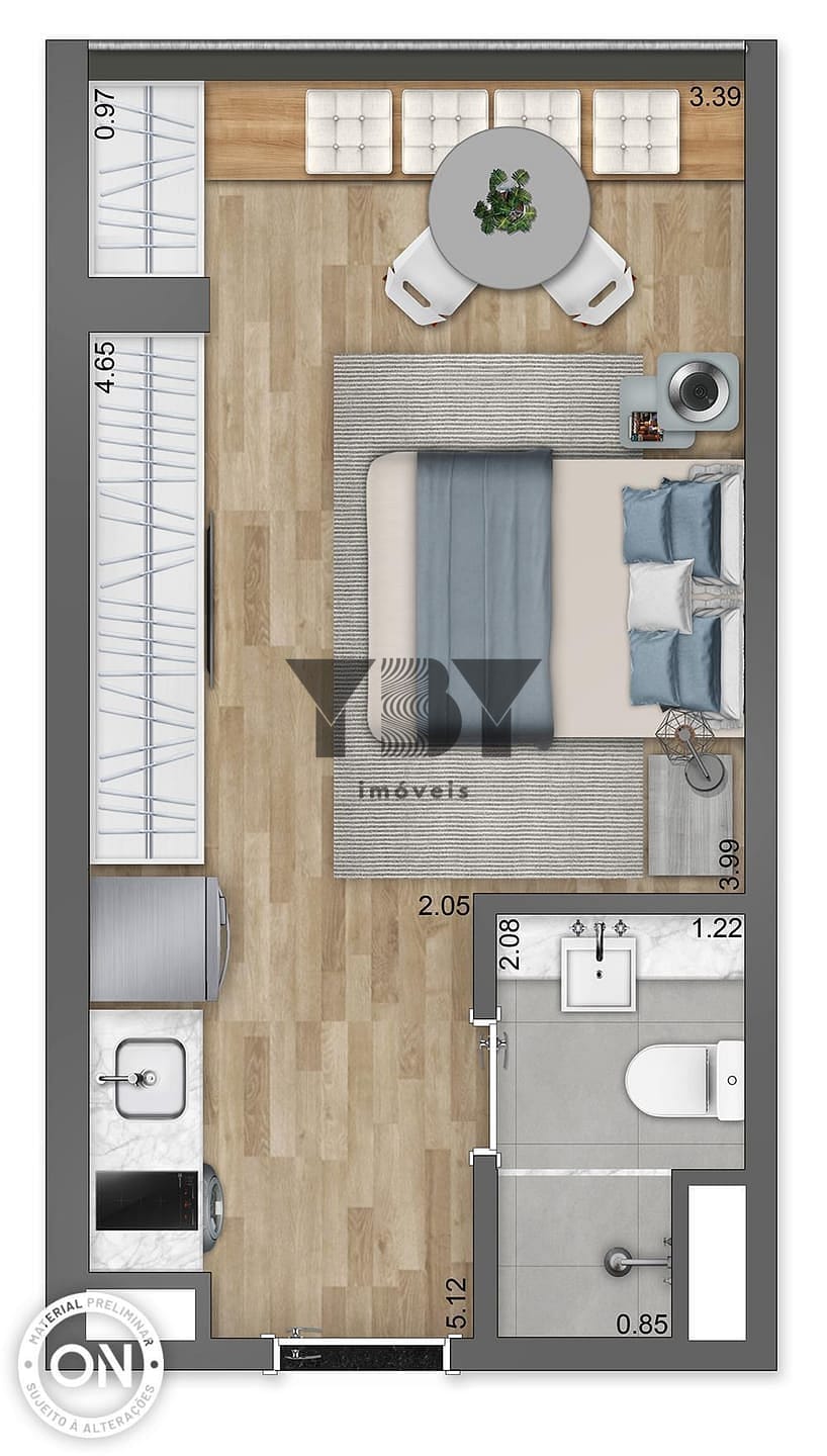 Apartamento, 1 quarto, 33 m² - Foto 17