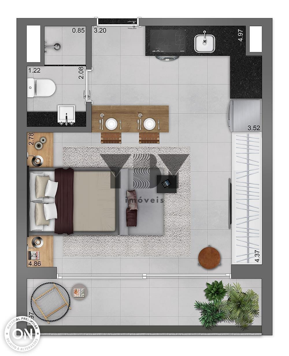 Apartamento, 1 quarto, 33 m² - Foto 18