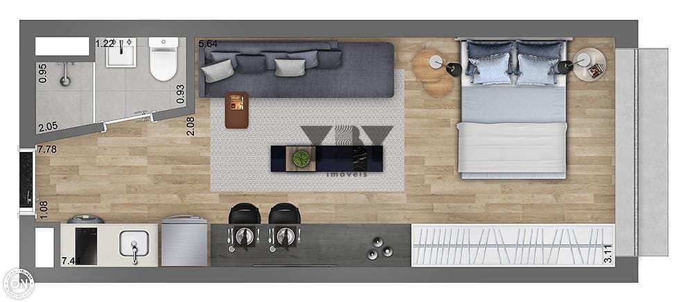 Apartamento, 1 quarto, 33 m² - Foto 25