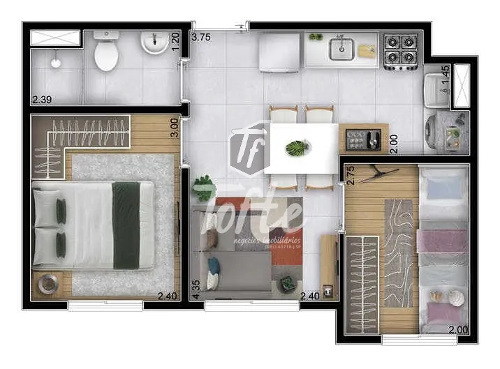 Apartamento, 2 quartos, 48 m² - Foto 56