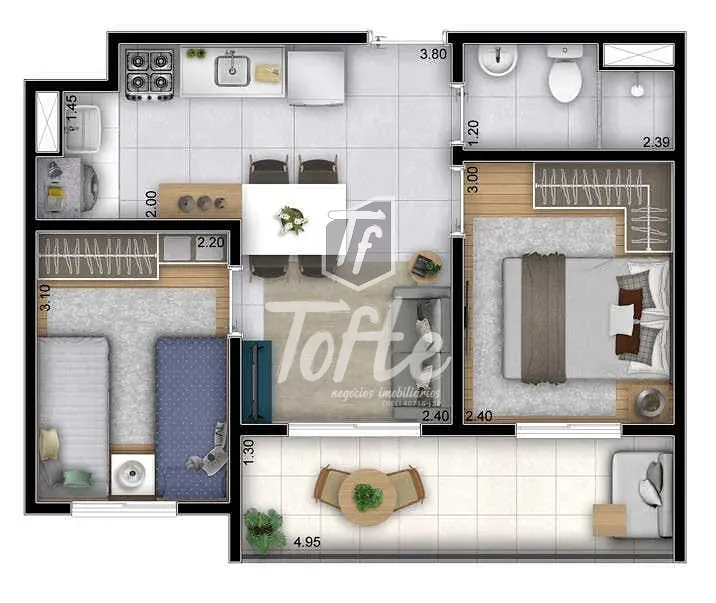 Apartamento, 2 quartos, 48 m² - Foto 57