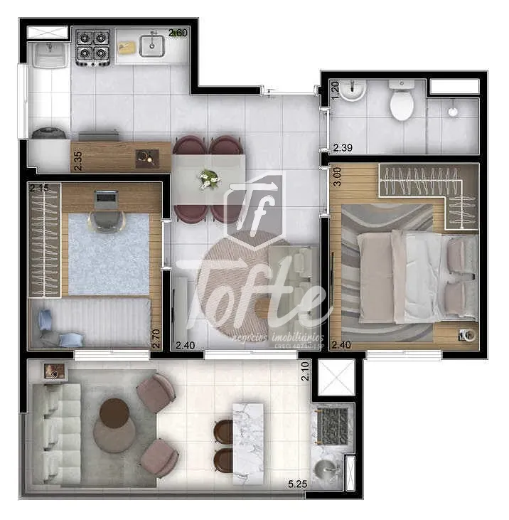 Apartamento, 2 quartos, 48 m² - Foto 58