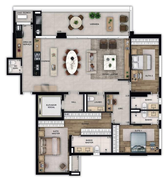 Apartamento, 3 quartos, 170 m² - Foto 24