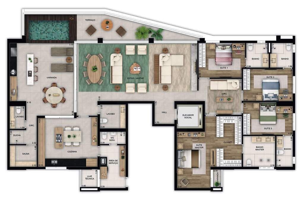 Apartamento, 3 quartos, 170 m² - Foto 28