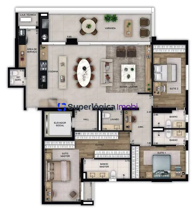 Apartamento, 3 quartos, 170 m² - Foto 24