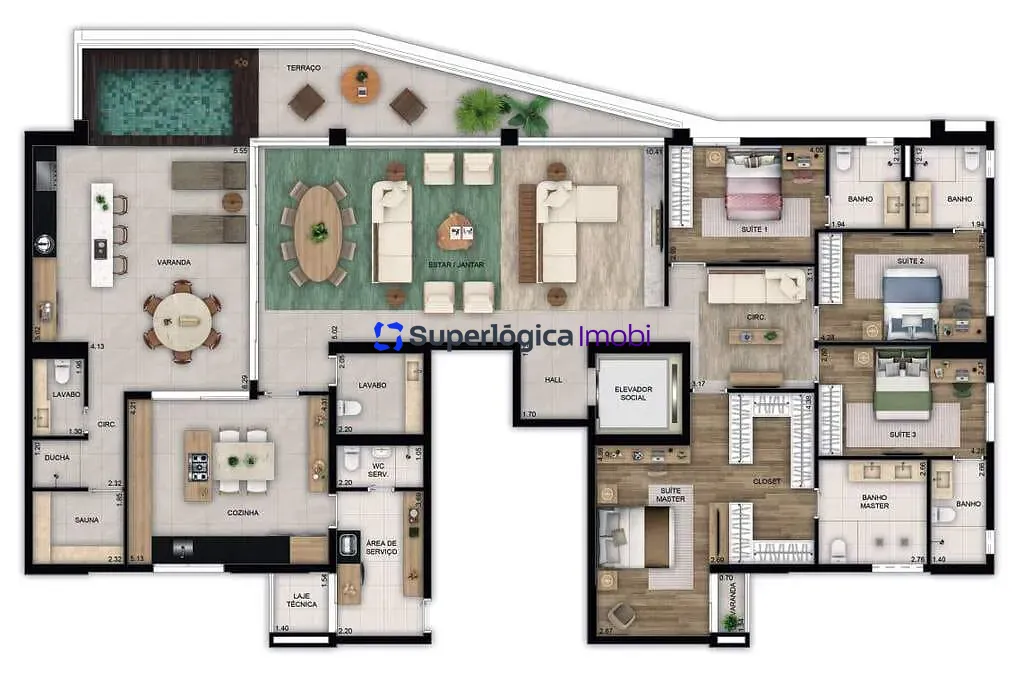 Apartamento, 3 quartos, 170 m² - Foto 28