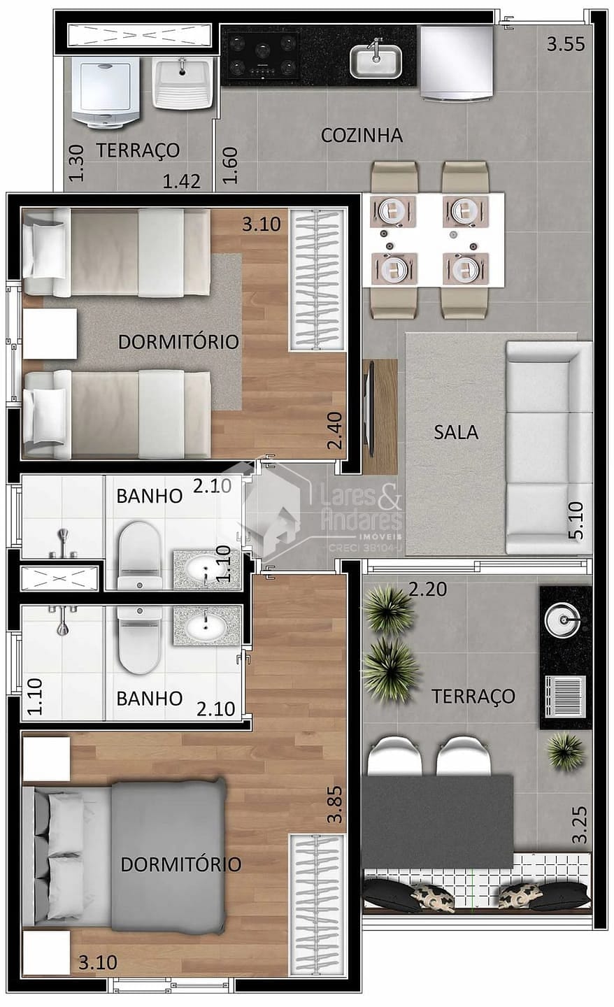 Apartamento, 2 quartos, 123 m² - Foto 15