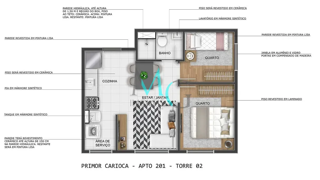 Apartamento, 2 quartos, 36 m² - Foto 14