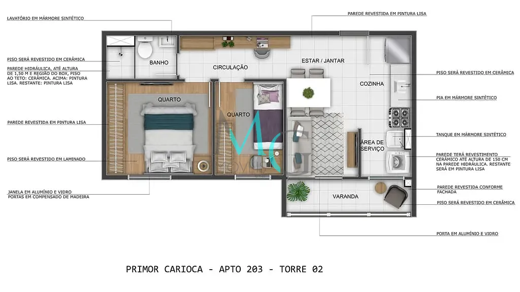 Apartamento, 2 quartos, 36 m² - Foto 15