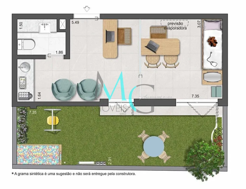 Sala-Conjunto, 48 m² - Foto 17