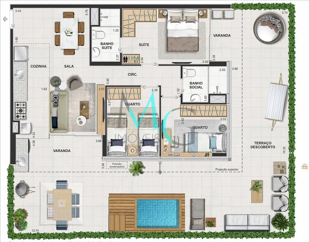 Apartamento, 3 quartos, 73 m² - Foto 62
