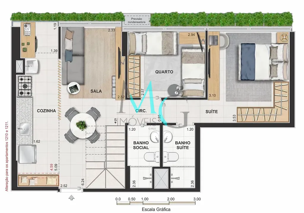 Apartamento, 2 quartos, 60 m² - Foto 60