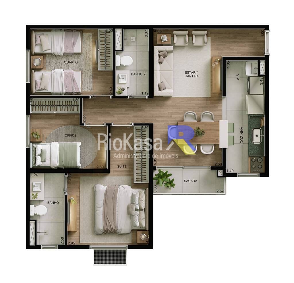 Apartamento, 3 quartos, 60 m² - Foto 17