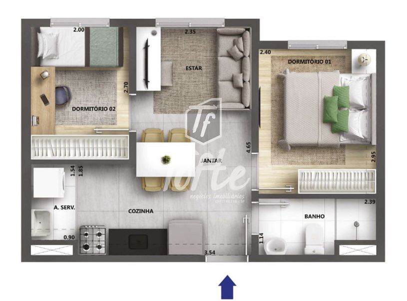 Apartamento, 2 quartos, 44 m² - Foto 23