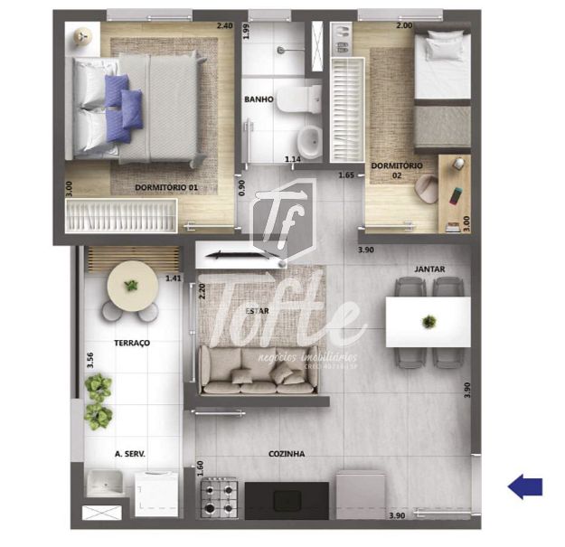 Apartamento, 2 quartos, 44 m² - Foto 24