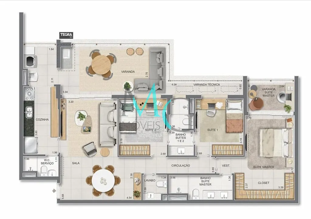 Apartamento, 3 quartos, 186 m² - Foto 63
