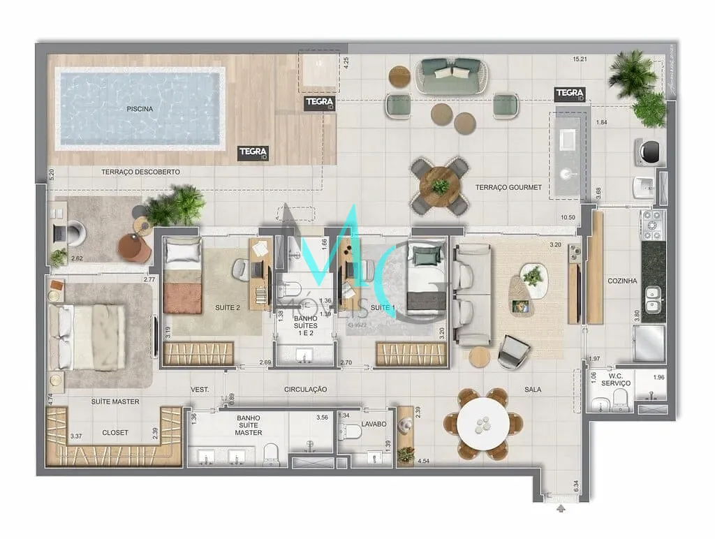 Apartamento, 3 quartos, 186 m² - Foto 69