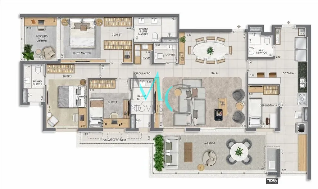 Apartamento, 3 quartos, 186 m² - Foto 71