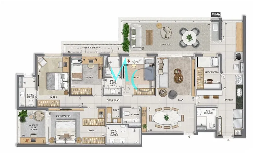 Apartamento, 3 quartos, 186 m² - Foto 74