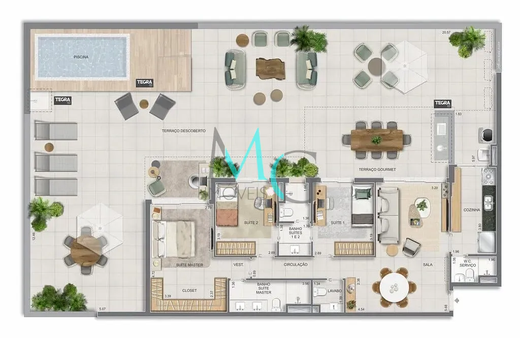 Apartamento, 3 quartos, 186 m² - Foto 83