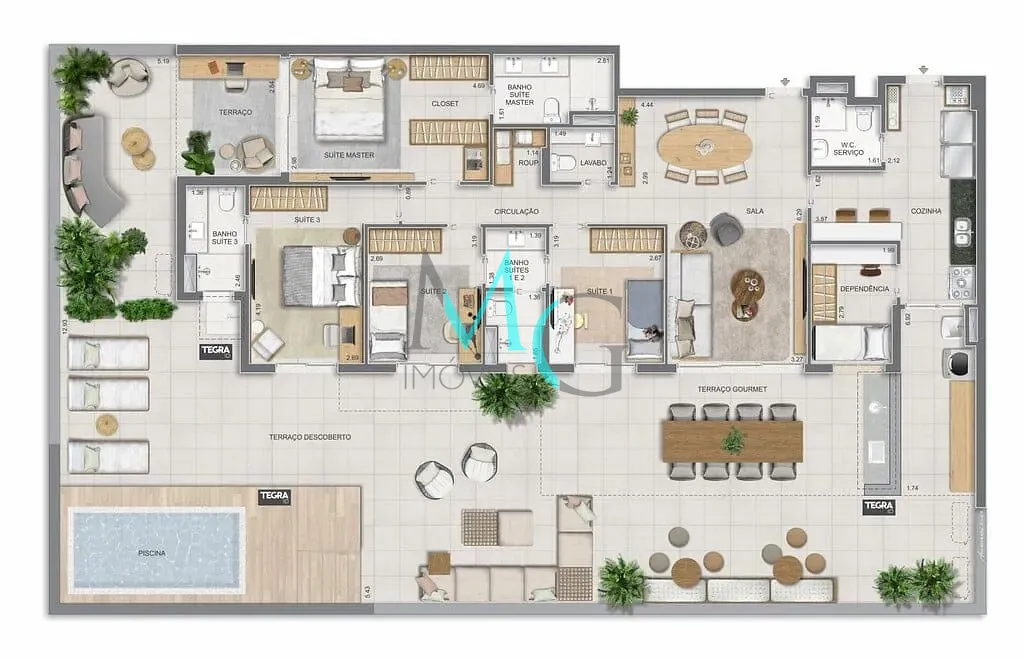 Apartamento, 3 quartos, 186 m² - Foto 93