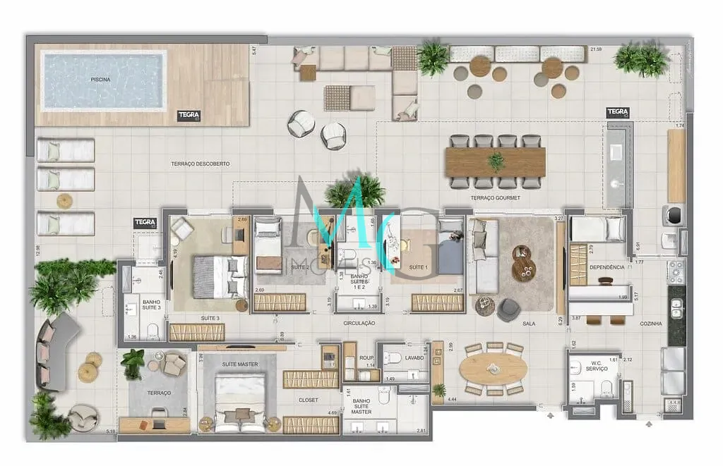 Apartamento, 3 quartos, 186 m² - Foto 94