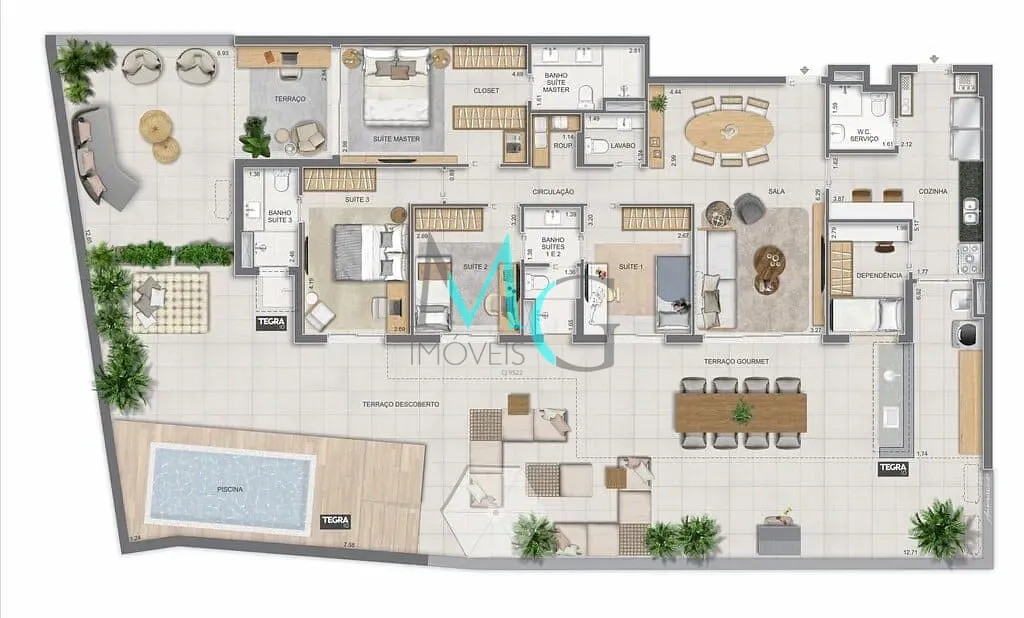 Apartamento, 3 quartos, 186 m² - Foto 95