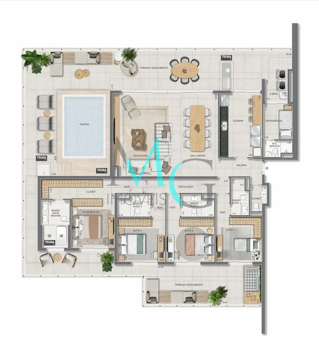 Apartamento, 3 quartos, 186 m² - Foto 97
