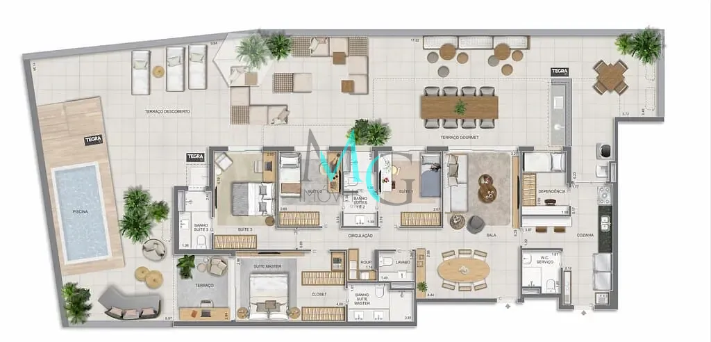 Apartamento, 3 quartos, 186 m² - Foto 100
