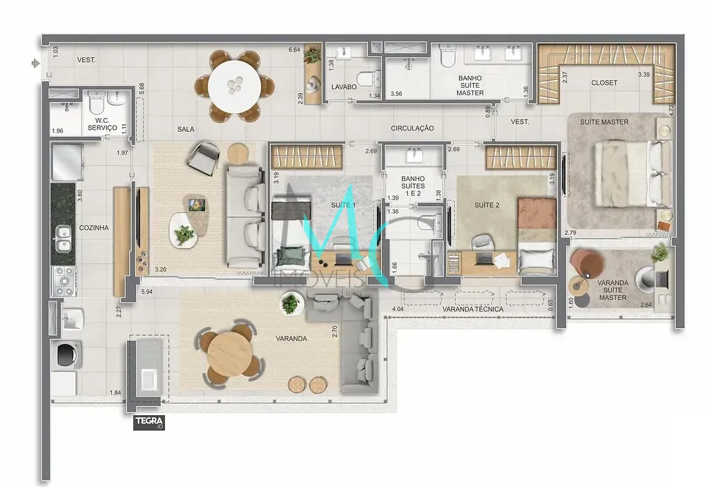 Apartamento, 3 quartos, 125 m² - Foto 66