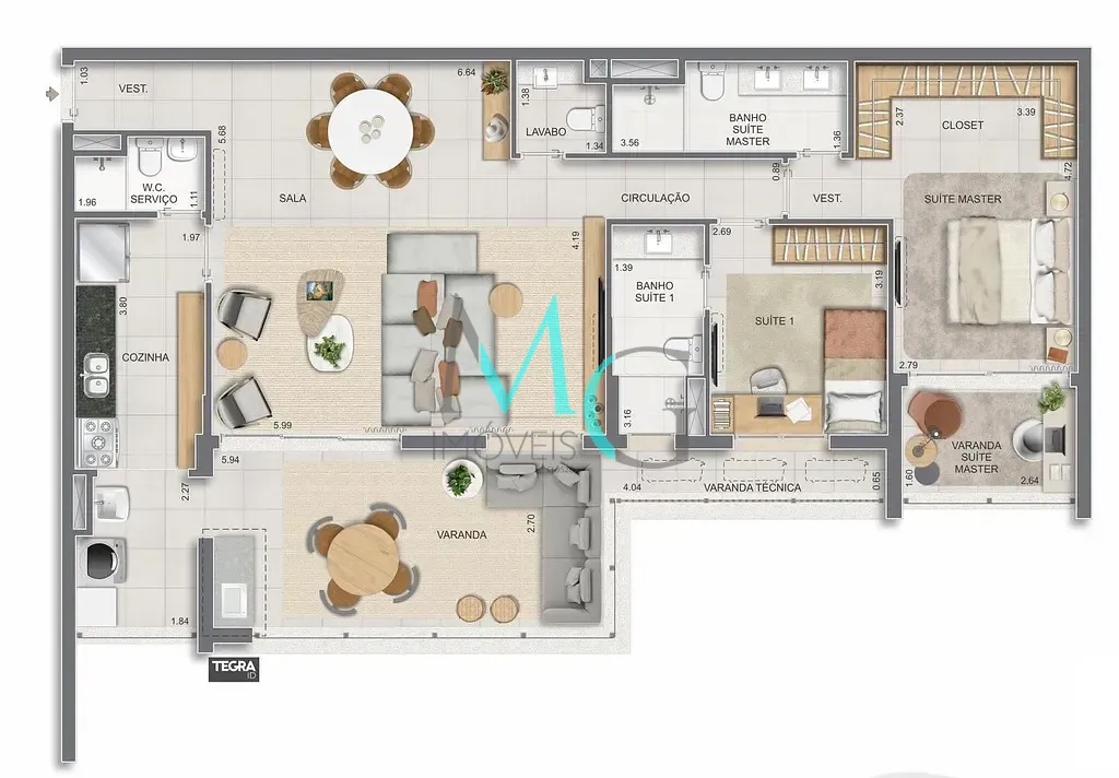 Apartamento, 3 quartos, 125 m² - Foto 67