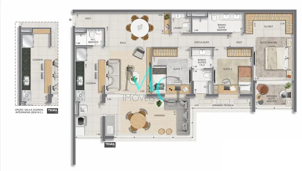 Apartamento, 3 quartos, 125 m² - Foto 68