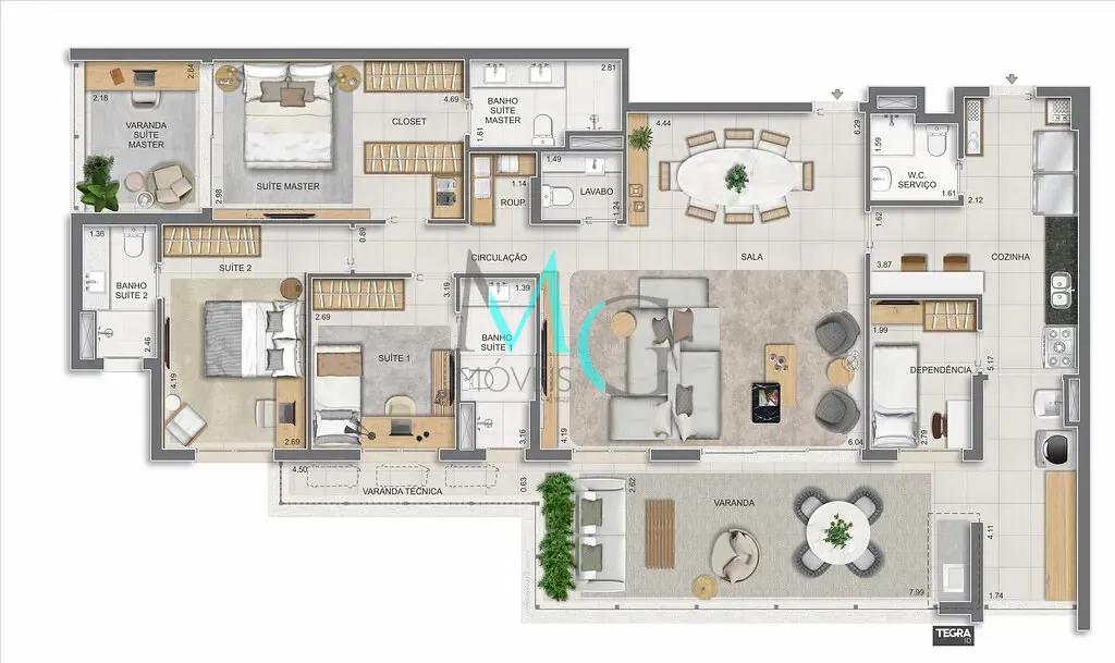 Apartamento, 3 quartos, 125 m² - Foto 71