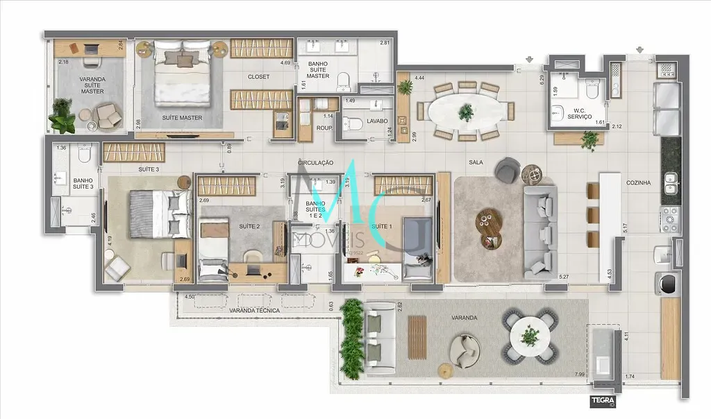 Apartamento, 3 quartos, 125 m² - Foto 72