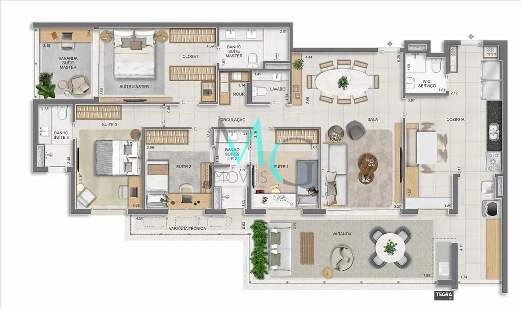 Apartamento, 3 quartos, 125 m² - Foto 73
