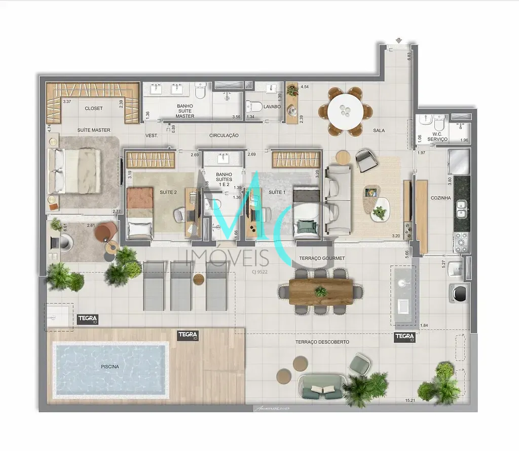 Apartamento, 3 quartos, 125 m² - Foto 77