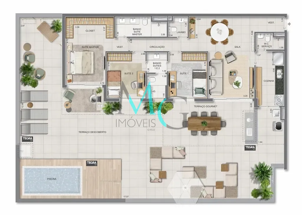 Apartamento, 3 quartos, 125 m² - Foto 82