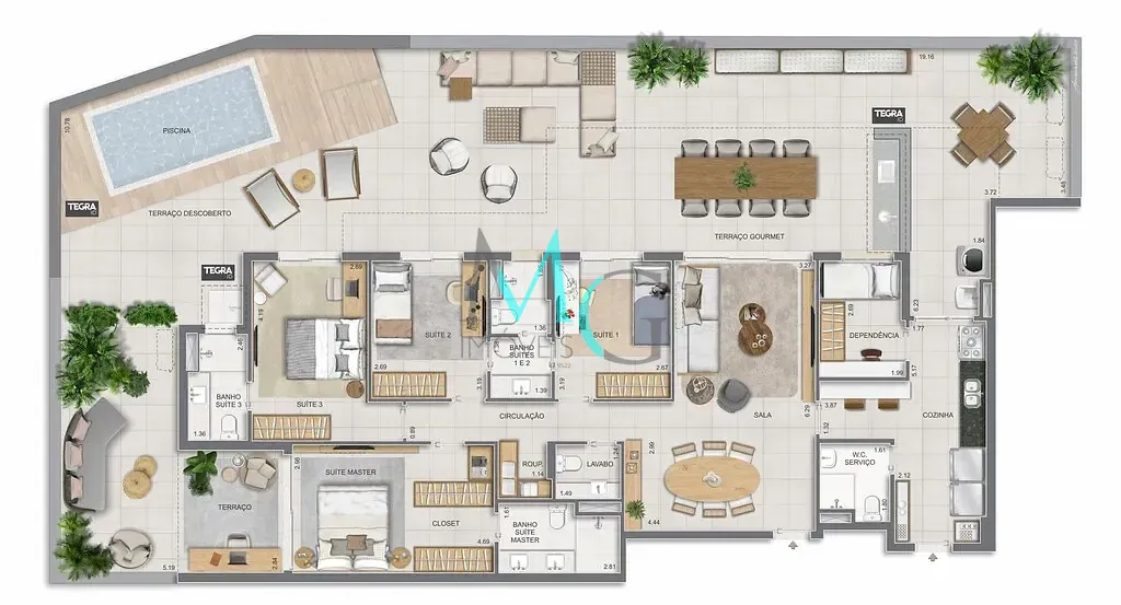 Apartamento, 3 quartos, 125 m² - Foto 86