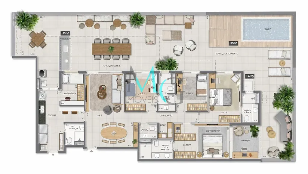 Apartamento, 3 quartos, 125 m² - Foto 88