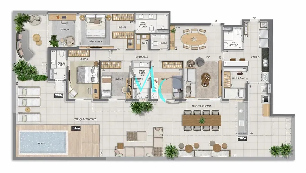 Apartamento, 3 quartos, 125 m² - Foto 89