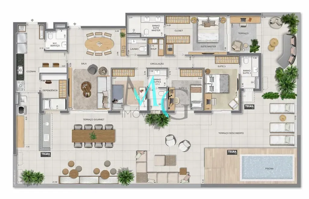 Apartamento, 3 quartos, 125 m² - Foto 92