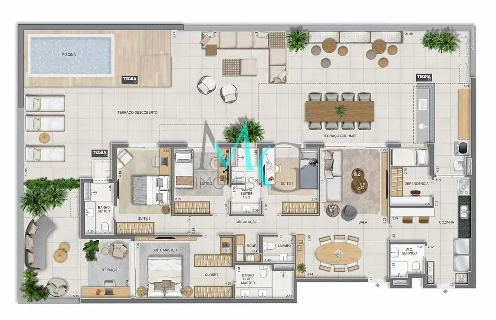 Apartamento, 3 quartos, 125 m² - Foto 94